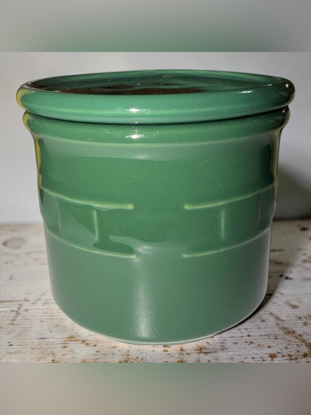 Longaberger Ivy Green Ceramic Crock